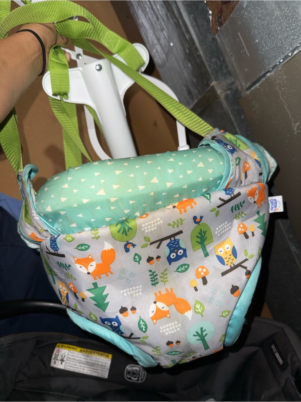 Disney Woodland Bib Harness in Aqua, Lime, Orange and Blue